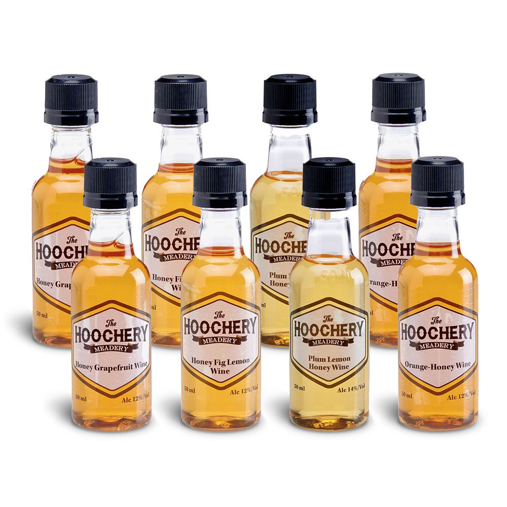 Honey Mead Wine Take Home Tasting Room 3 (Sweet)4 Different Flavors.8 bottles50ML Each400ML
